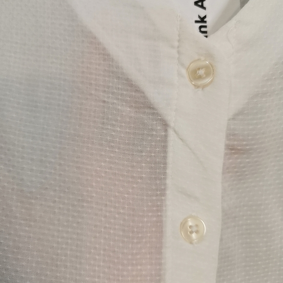 Frank and Oak Dobby Ruffle Blouses in white - Picture 5 of 10